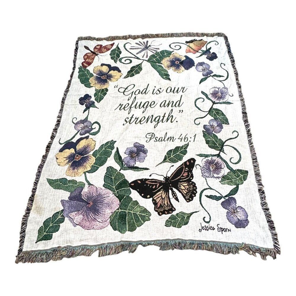 Pure Country Weavers Psalm 46:1 Throw Blanket God Is Our Refuge and Strength